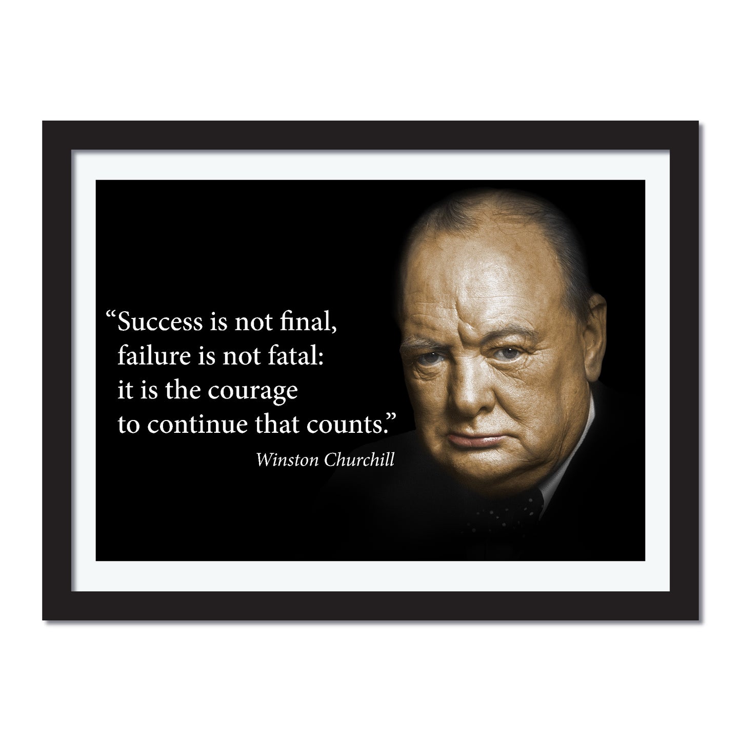 Motivational Winston Churchill Quotes Poster - Young N Refined