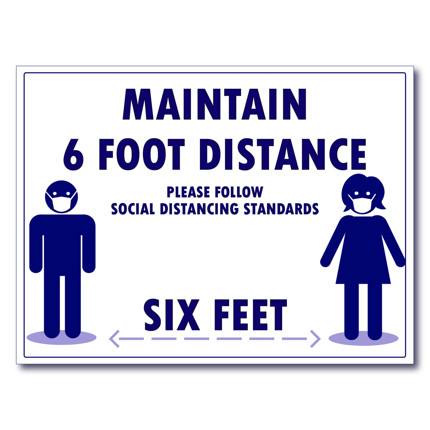 Covid-19 social distance sign