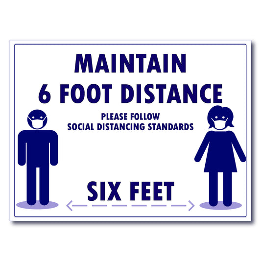 Covid-19 social distance sign